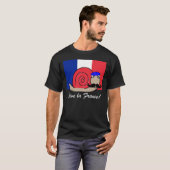 Französische Schnecke am Bastille Day T-Shirt (Vorne ganz)
