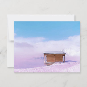 Französische Schneebütten RSVP Karte