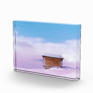 Französische Schneehütte Fotoblock