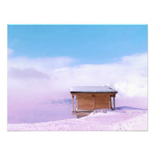 Französische Schneehütte Fotodruck