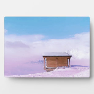 Französische Schneehütte Fotoplatte
