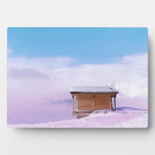 Französische Schneehütte Fotoplatte (Vorderseite)