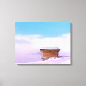 Französische Schneehütte Leinwanddruck (Vorderseite)