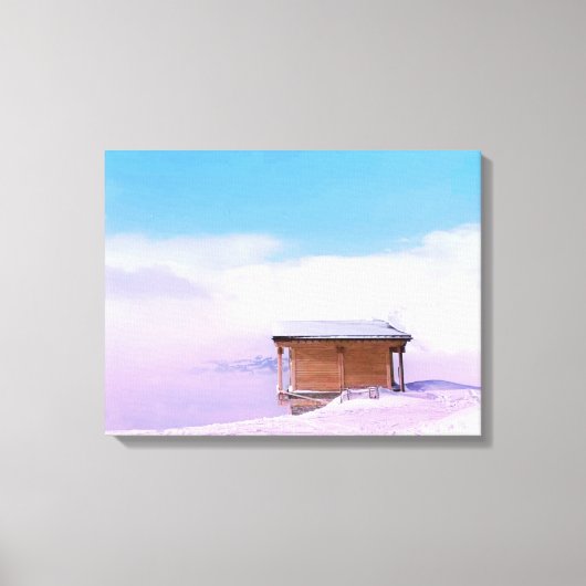 Französische Schneehütte Leinwanddruck (Vorderseite)