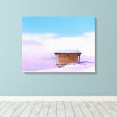 Französische Schneehütte Leinwanddruck (Insitu (Holzboden))