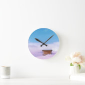 Französische Schneehütte Runde Wanduhr (Zuhause)