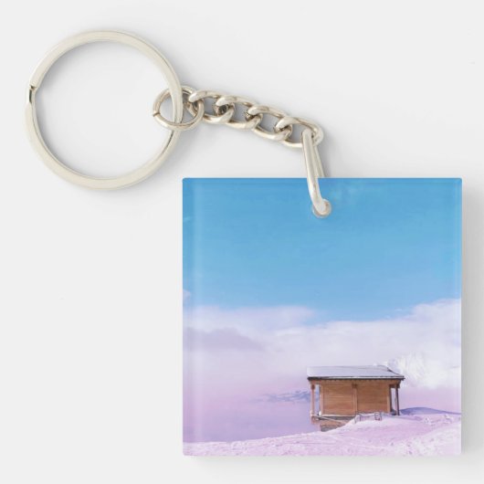 Französische Schneehütte Schlüsselanhänger (Vorderseite)