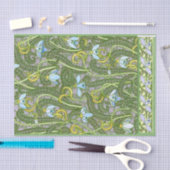 Französische Schneeköne Jugendstil Stilmuster 1800 Seidenpapier (Handwerk)