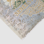 Französische Schokolade Rose Blumenmusik Vintag Bl Seidenpapier (Ausschnitt)