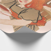 Französische Schokolade und Tees Vintages Steinlen Geschenkpapier (Ecke)