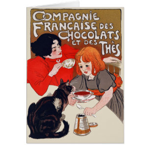 Französische Schokoladen-Party Steinlen Kunst