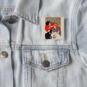 Französische Schokoladen-Party Steinlen-Kunst Button (Beispiel)