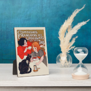 Französische Schokoladen-Party Steinlen-Kunst Fotoplatte