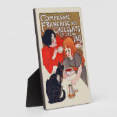 Französische Schokoladen-Party Steinlen-Kunst Fotoplatte (Seite)
