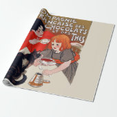 Französische Schokoladen-Party Steinlen-Kunst Geschenkpapier (Ungerollt)