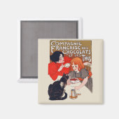 Französische Schokoladen-Party Steinlen Kunst Magnet (Vorderseite/Rückseite)