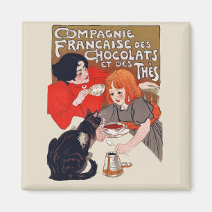 Französische Schokoladen-Party Steinlen Kunst Magnet