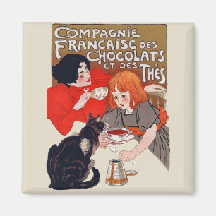 Französische Schokoladen-Party Steinlen-Kunst Magnet
