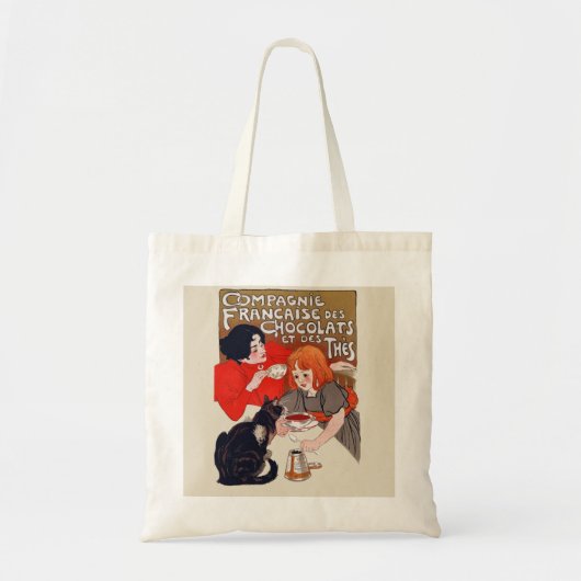 Französische Schokoladen-Party Steinlen Kunst Tragetasche (Vorne)