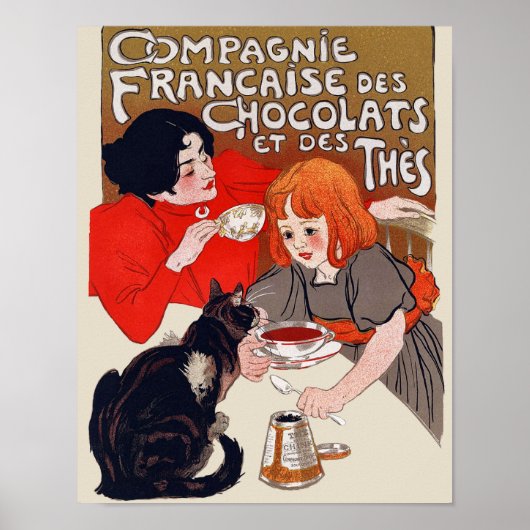 Französische Schokoladenparty Poster (Vorne)