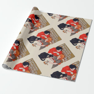 Französische Schokoladenparty Steinlen Kunst Geschenkpapier