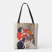 Französische Schokoladenparty Steinlen-Kunst Tasche (Rückseite)