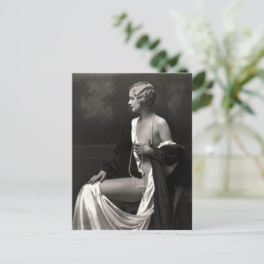 Französische Schönheit Anfang des 19. Jahrhunderts Postkarte (Stehend Vorderseite)