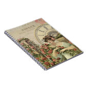 Französische Schönheit mit Blume Journal Notizblock (Rechte Seite)