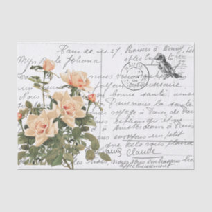Französische Schreibschrift Vintage Rosa Rose Voge Seidenpapier