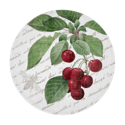 Französische Schrift 1800er Royal Cherries und ita Schneidebrett (Vorderseite)