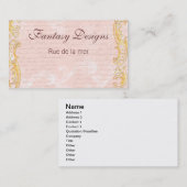 Französische Schrift und Golden Scrolls Visitenkarte (Vorne/Hinten)