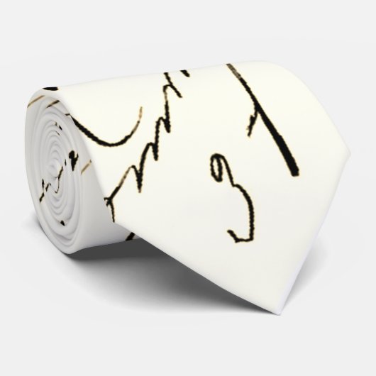 Französische Schrift Vintag Krawatte (Gerollt)