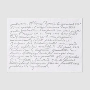 Französische Schrift Vintage Grau Decoupage        Seidenpapier