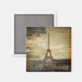 Französische Schriften Modern Vintage Paris Eiffel Magnet (Vorderseite/Rückseite)