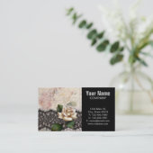 Französische Schriften Vintag Spitze viktorianisch Visitenkarte (Stehend Vorderseite)