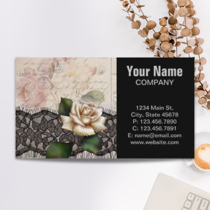 Französische Schriften Vintag Spitze viktorianisch Visitenkarte