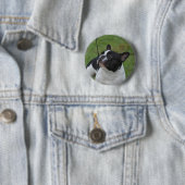 Französische Schwarzweiss-Bulldogge Button (Beispiel)