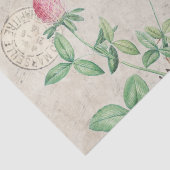 Französische Script Bee Pink Clover Blume Honey Mu Seidenpapier (Detail)