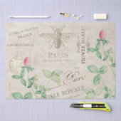 Französische Script Bee Pink Clover Blume Honey Mu Seidenpapier (Handwerk)