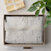 Französische Script-Wildblume Dragonfly Daisy Deco Seidenpapier (Geschenk)