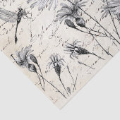 Französische Script-Wildblume Dragonfly Decoupage Seidenpapier (Ausschnitt)