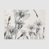 Französische Script-Wildblume Dragonfly Decoupage  Seidenpapier (Vorderseite)