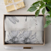 Französische Script-Wildblume Dragonfly Decoupage Seidenpapier (Geschenk)