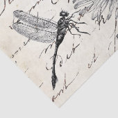 Französische Script-Wildblume Dragonfly Decoupage  Seidenpapier (Ausschnitt)