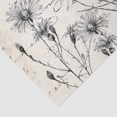 Französische Script-Wildblume Dragonfly Decoupage Seidenpapier (Ausschnitt)