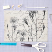 Französische Script-Wildblume Dragonfly Decoupage Seidenpapier (Handwerk)