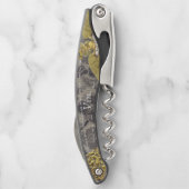 Französische Speisekarte "Vin" Elegant Corkschraub Kellnermesser (Rückseite)