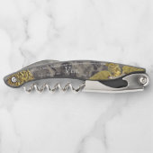 Französische Speisekarte "Vin" Elegant Corkschraub Kellnermesser (Rückseite)