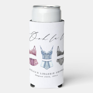 Französische Spitze Lingerie Brautdusche Selters Dosenkühler
