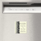 Französische Spitze Save-the-Date-Magnet (Elfenbei Magnet (In Situ (Geschirrspüler))